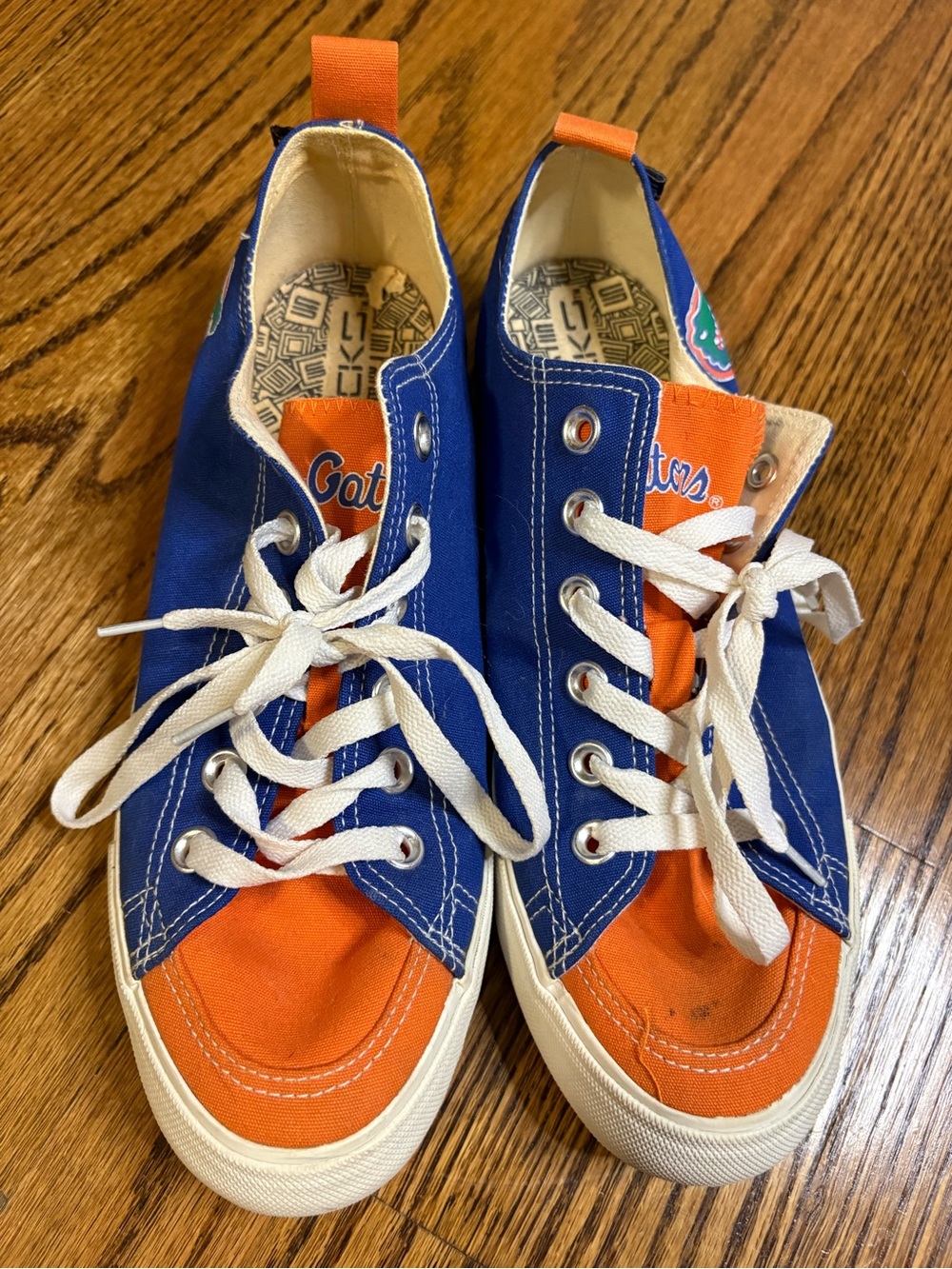 Blue & Orange Canvas Sneakers - Gators Design
